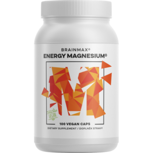 BrainMax Energy Magnesium, hořčík malát, 100 rostlinných kapslí