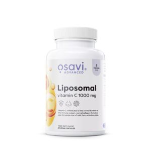 Osavi Liposomal Vitamin C, lipozomální kyselina askorbová 1000 mg, 60 rostlinných kapslí