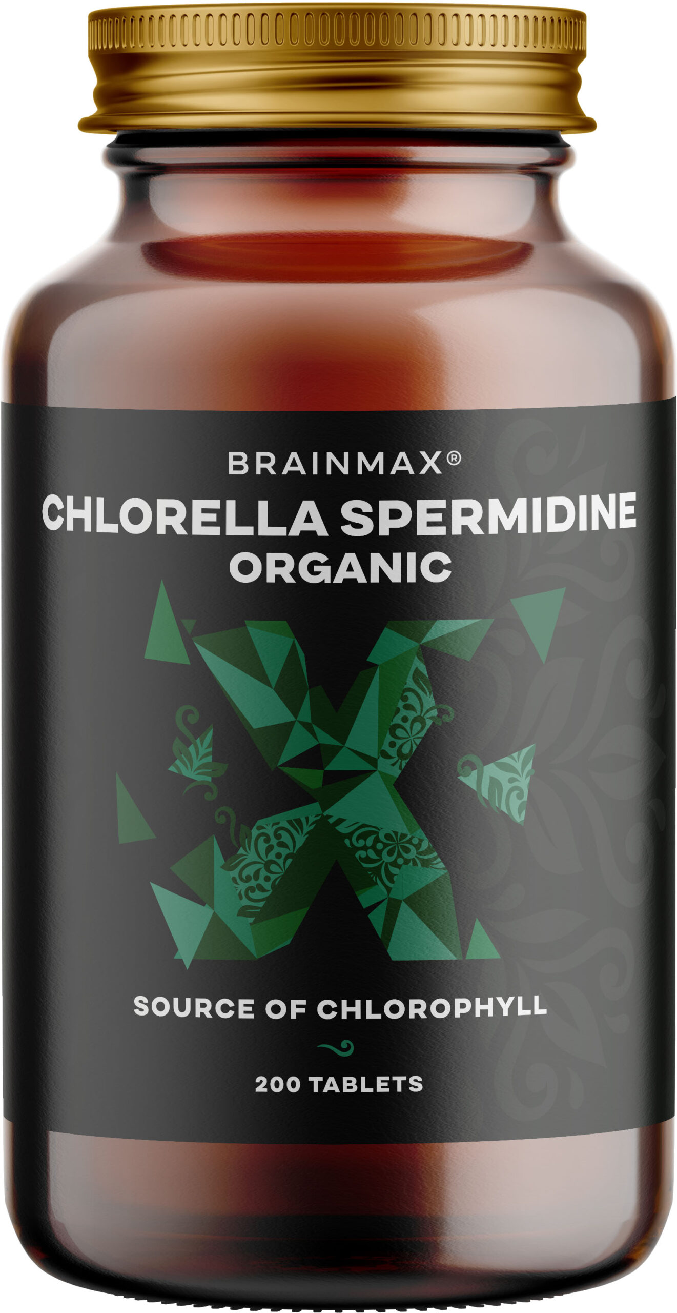 BrainMax Chlorella Spermidine Organic, BIO chlorella se spermidinem, 200 tablet