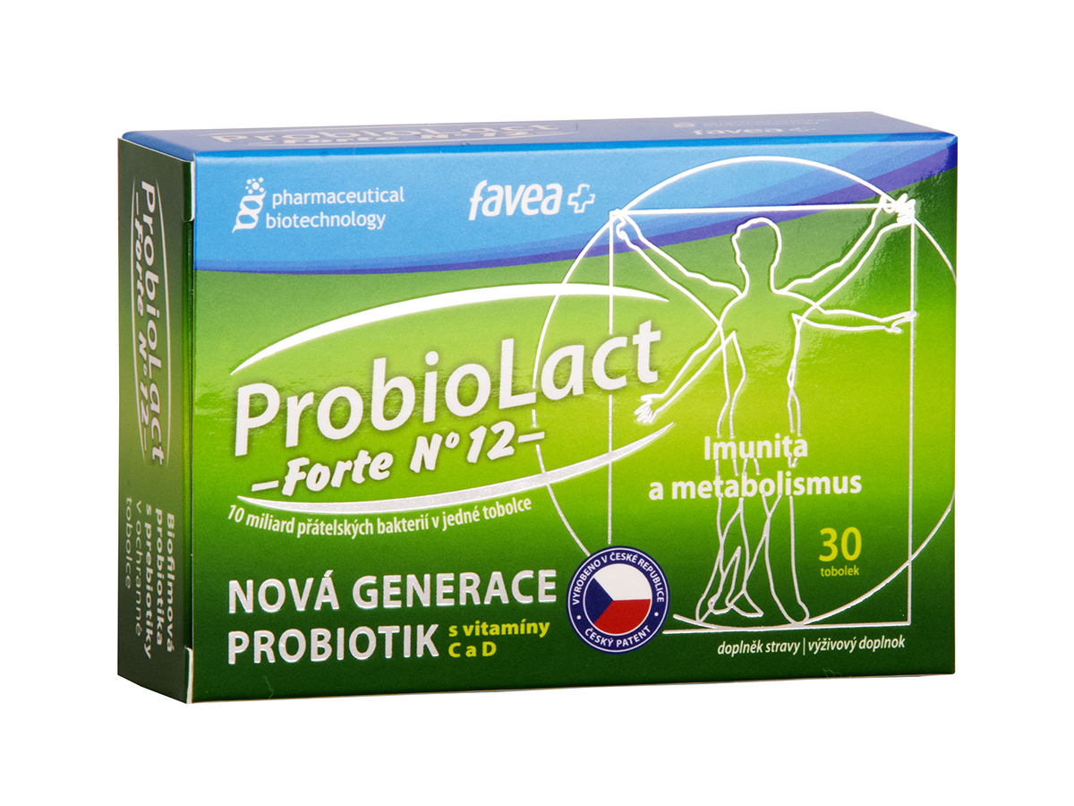 Favea ProbioLact forte N°12, probiotika s prebiotiky, 30 kapslí
