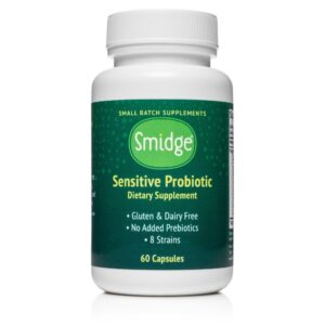 Smidge Sensitive Probiotika, 8 kmenů, 5 miliard CFU, 60 rostlinných kapslí