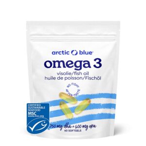 Arctic Blue Omega 3, 400 mg EPA a 250 mg DHA, 60 kapslí