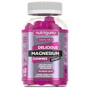 Nutrigums Magnesium Citrate, hořčík citrát s vitaminem C, 60 želé bonbonů