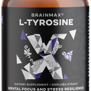 BrainMax L-Tyrosine, aminokyseliny, 750 mg, 90 rostlinných kapslí