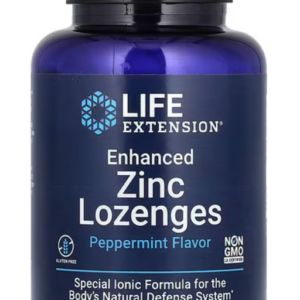 Life Extension Enhanced Zinc Lozenges, zinkové pastilky s mátou, 30 pastilek