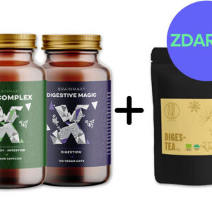 BrainMax sada Trávení, trávicí enzymy s dárkem