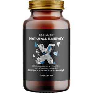 BrainMax Natural Energy, guarana a kofein, 90 rostlinných kapslí