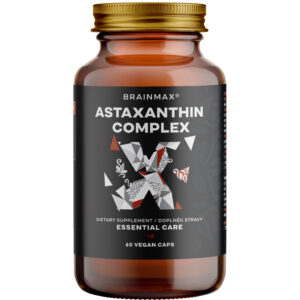 BrainMax Astaxanthin Complex, lutein, zeaxantin a astaxantin, 60 rostlinných kapslí