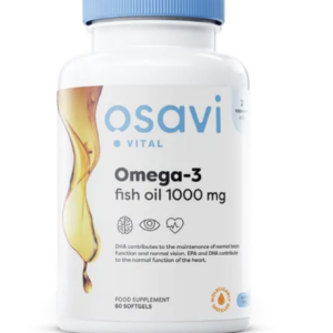 Osavi Omega-3 Fish Oil, rybí olej 1000 mg, 60 softgel kapslí