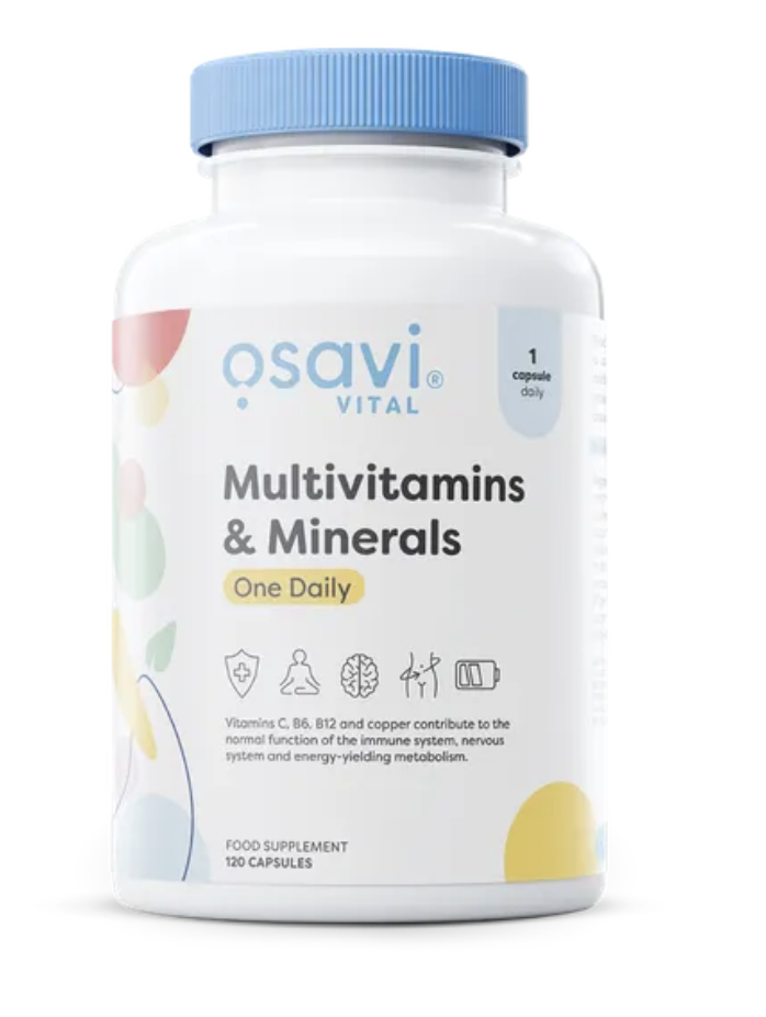 Osavi Multivitamins & Minerals, multivitamin s minerály, 120 kapslí