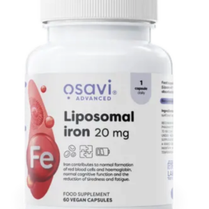 Osavi Liposomal Iron, lipozomální železo bisglycinát, 20 mg, 60 kapslí