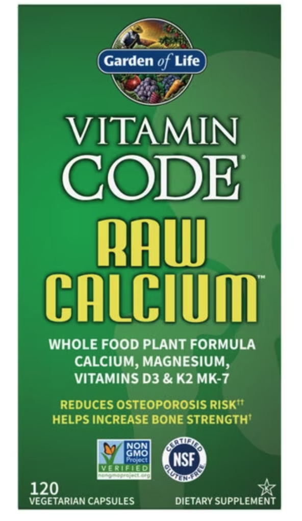 Garden of Life Vitamin Code Raw Calcium, vápník a vitamín D, 120 rostlinných kapslí