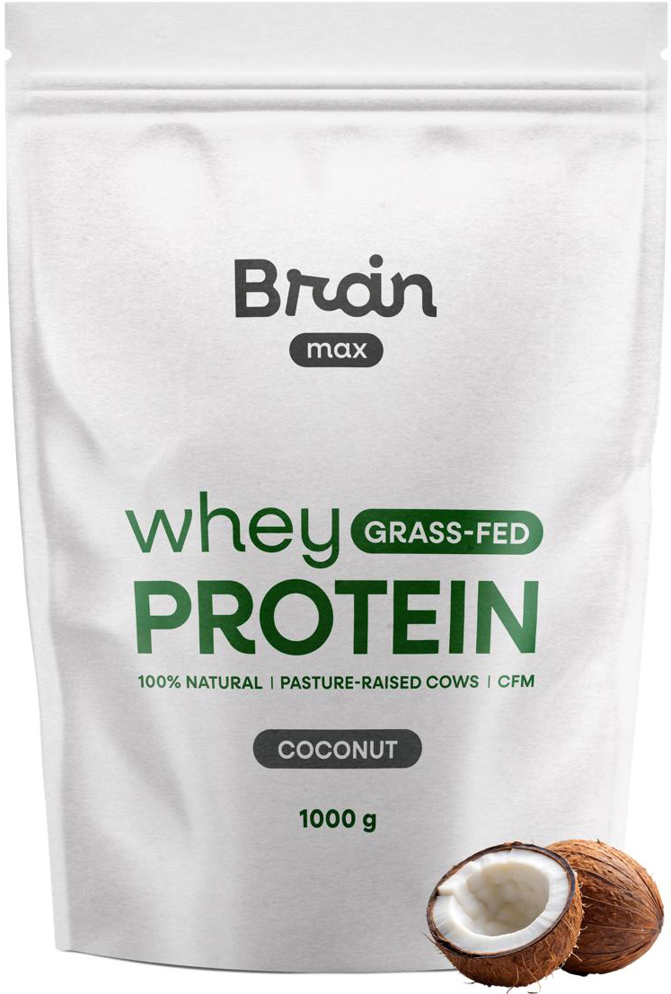 BrainMax Grass-fed Whey Protein, kokos, 1000 g