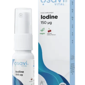 Osavi Iodine, jodid draselný v ústním spreji s třešní, 150 µg, 25 ml