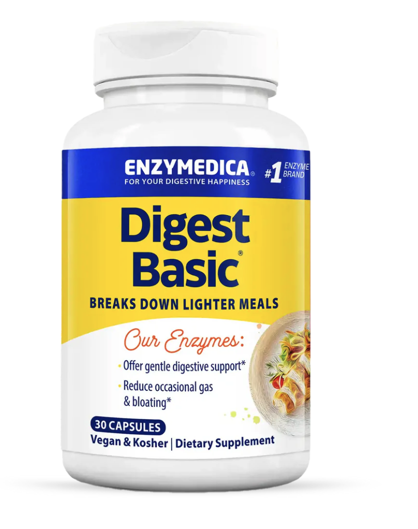 Enzymedica Digest Basic, trávicí enzymy, 30 kapslí