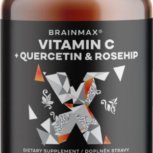 BrainMax Vitamin C a Quercetin, Rose Hip, 100 rostlinných kapslí