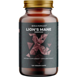 BrainMax Lion's Mane, korálovec ježatý extrakt, 50 % polysacharidů, 120 rostlinných kapslí