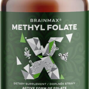BrainMax Methyl Folate, kyselina listová v aktivní formě, 400 µg, 50 rostlinných kapslí