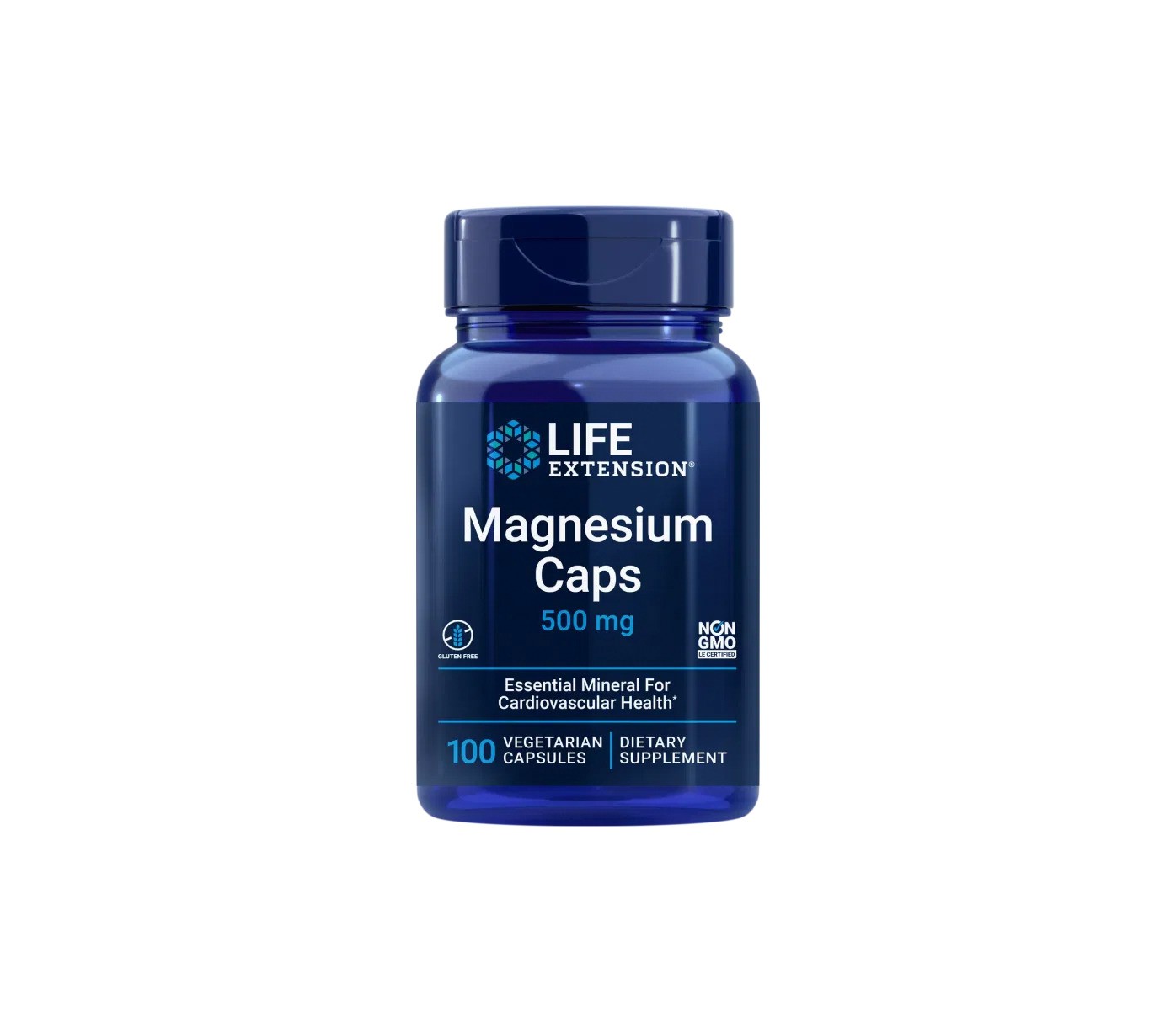 Life Extension Magnesium Caps, hořčík citrát, oxid a sukcinát, 100 rostlinných kapslí