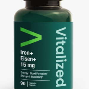 Vitalized Iron+, železo 15 mg s vitaminem C, 90 kapslí