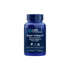 Life Extension Super Omega-3 EPA/DHA Fish Oil, 120 softgel kapslí s enterickým obalem