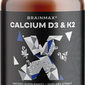 BrainMax Calcium D3 a K2, citrát vápenatý, 30 kapslí
