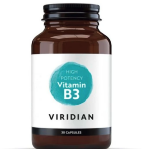 Viridian High Potency Vitamin B3, niacin 250 mg, 30 kapslí