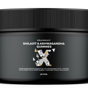 BrainMax Shilajit a Ashwagandha Gummies, 60 bonbónů