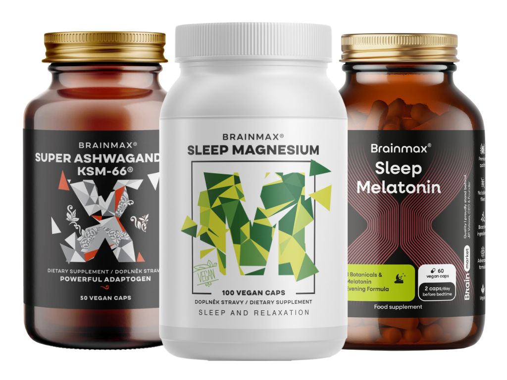 BrainMax Spánek Plus, sada s ashwagandha extraktem KSM-66