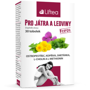 Liftea Pro játra a ledviny, ostropestřec s kopřivou a cholinem, 30 tobolek