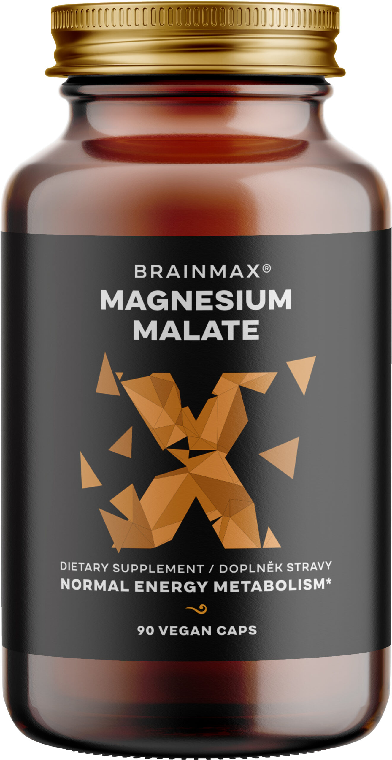 BrainMax Magnesium Malate, hořčík malát, 90 rostlinných kapslí