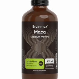 BrainMax Maca Alcohol Free Tincture, extrakt 10:1, 100 ml