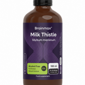 BrainMax Milk Thistle, ostropestřec v tinktuře bez alkoholu, 100 ml