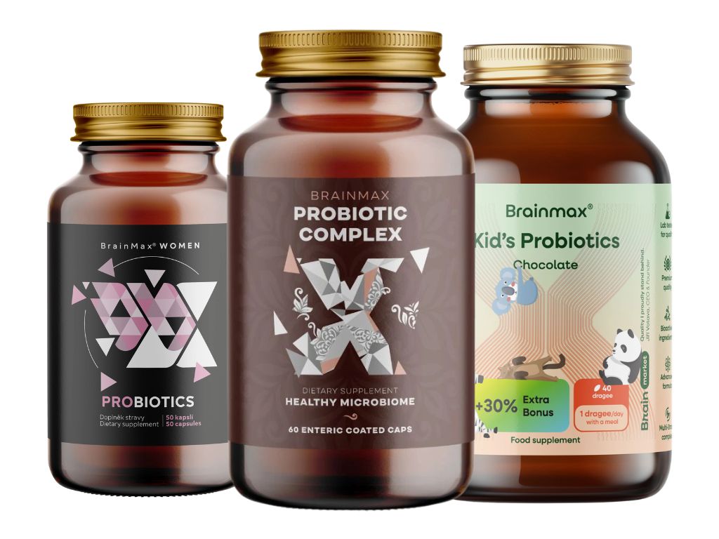 BrainMax Probiotika pro celou rodinu, sada laktobacilů a bifidobakterií