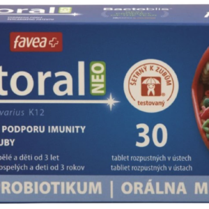Favea Bactoral Neo, orální probiotika s kmenem K12, 30 tablet