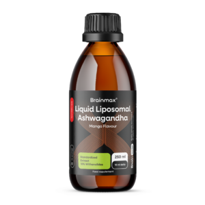 BrainMax Liquid Liposomal Ashwagandha, extrakt z kořene, mango, 250 ml