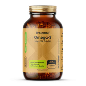BrainMax Omega-3 Fish Oil, rybí olej, 60 softgel kapslí