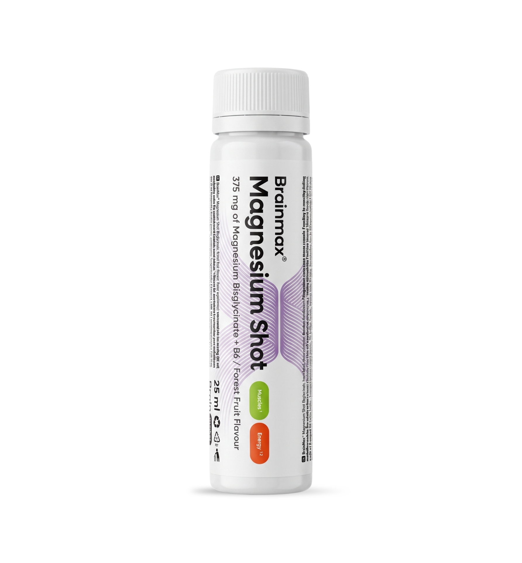 BrainMax Magnesium Shot, hořčík bisglycinát v tekuté podobě, 25 ml