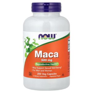 Now Foods Maca, 500 mg, 250 rostlinných kapslí