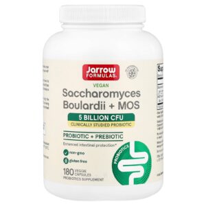 Jarrow Formulas Saccharomyces boulardii s MOS, 180 rostlinných kapslí