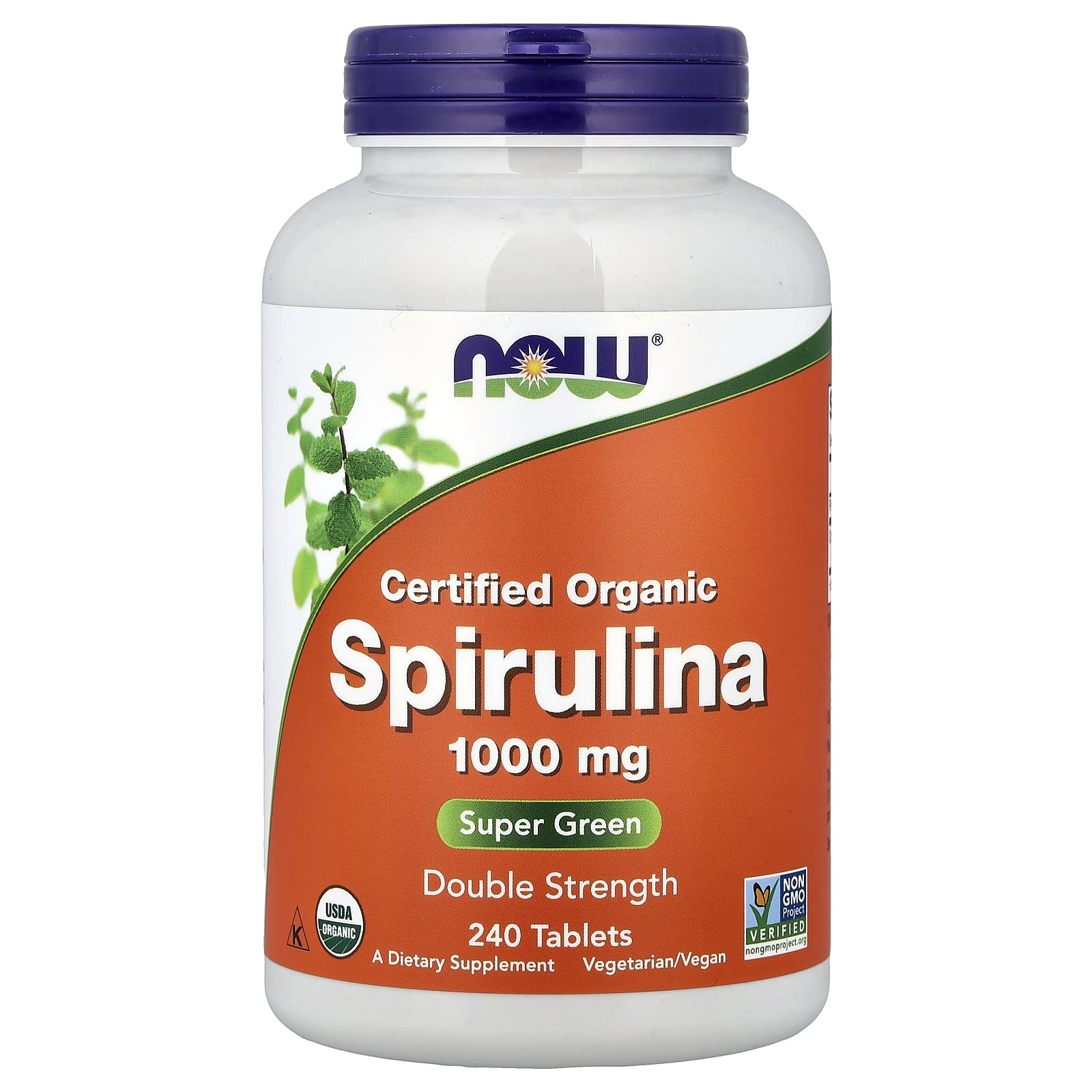 Now Foods Spirulina Organic, 1000 mg, 240 tablet