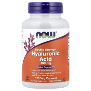 Now Foods Kyselina hyaluronová, 100 mg, 120 rostlinných kapslí