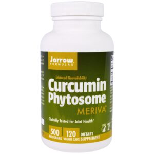 Jarrow Formulas Curcumin Phytosome Meriva, kurkuma, 500 mg, 120 rostlinných kapslí