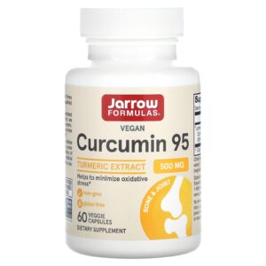 Jarrow Formulas Curcumin 95, kurkuma, 500 mg, 60 rostlinných kapslí