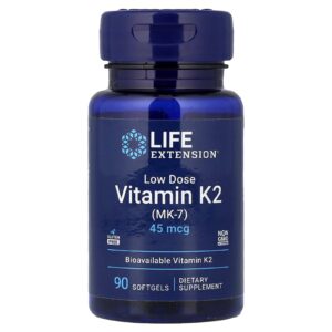 Life Extension Vitamin K2 MK7, 45 µg, 90 softgel kapslí
