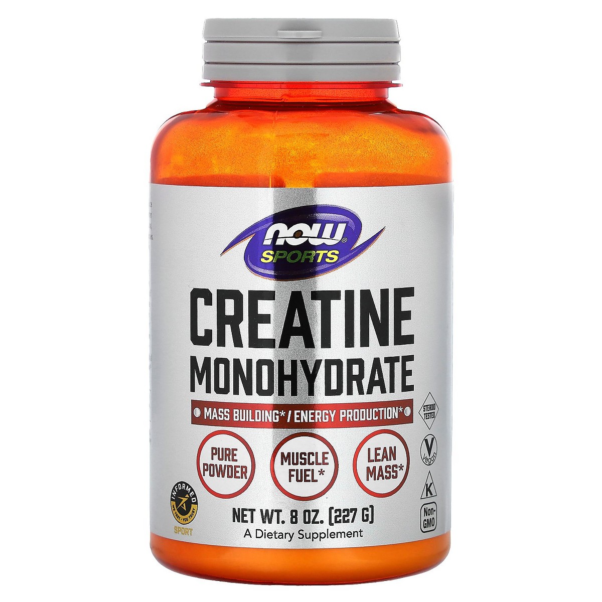 Now Foods Kreatin monohydrát, čistý prášek, 227 g