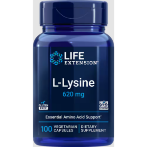 Life Extension L-lysin 620 mg, aminokyseliny, 100 rostlinných kapslí