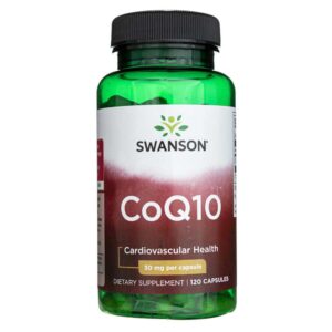 Swanson CoQ10 30 mg, koenzym Q10 ubichinon, 120 kapslí