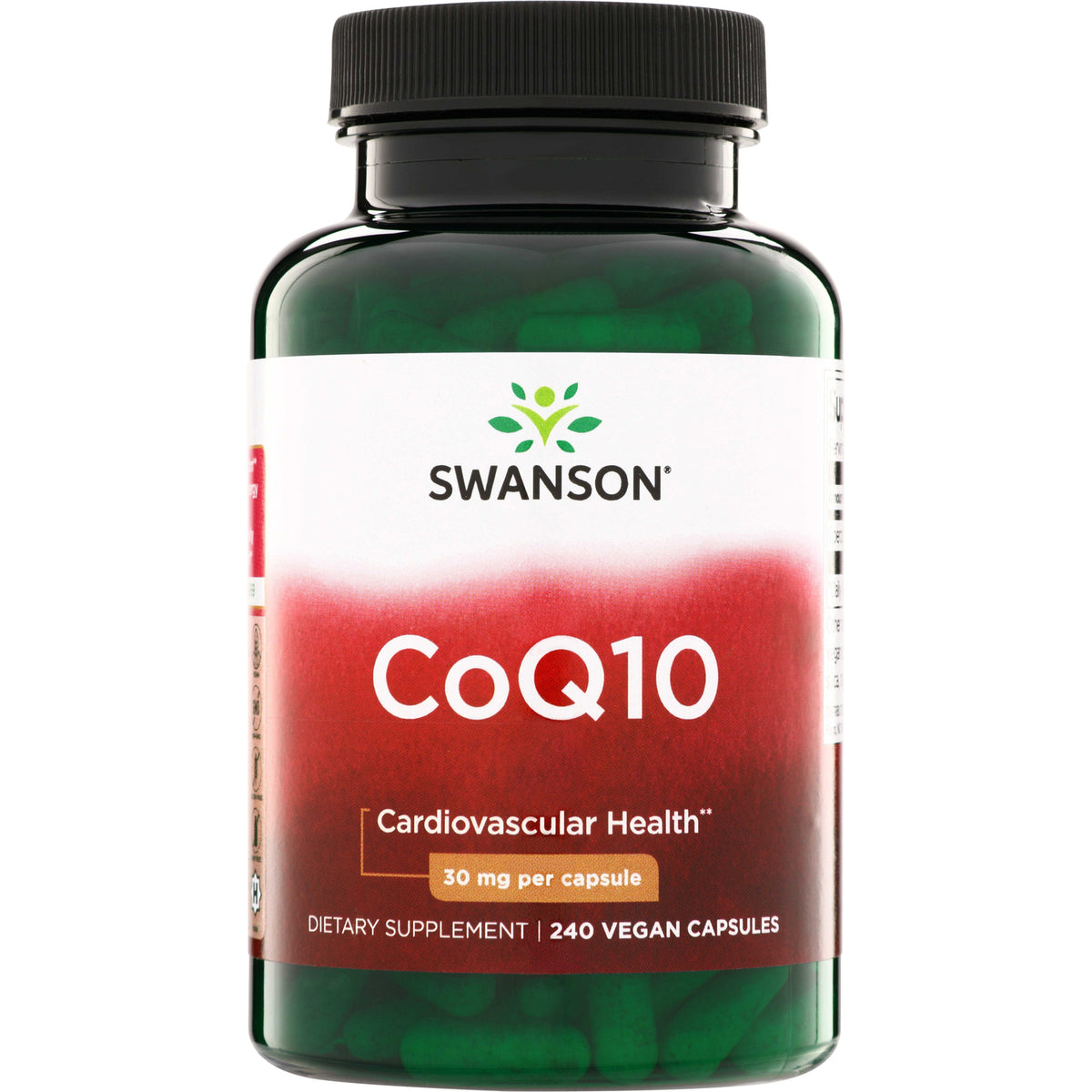 Swanson CoQ10 30 mg, koenzym Q10 ubichinon, 240 rostlinných kapslí