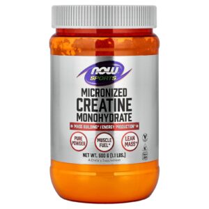 Now Foods Creatine Monohydrate, mikronizovaný kreatin monohydrát, 500 g